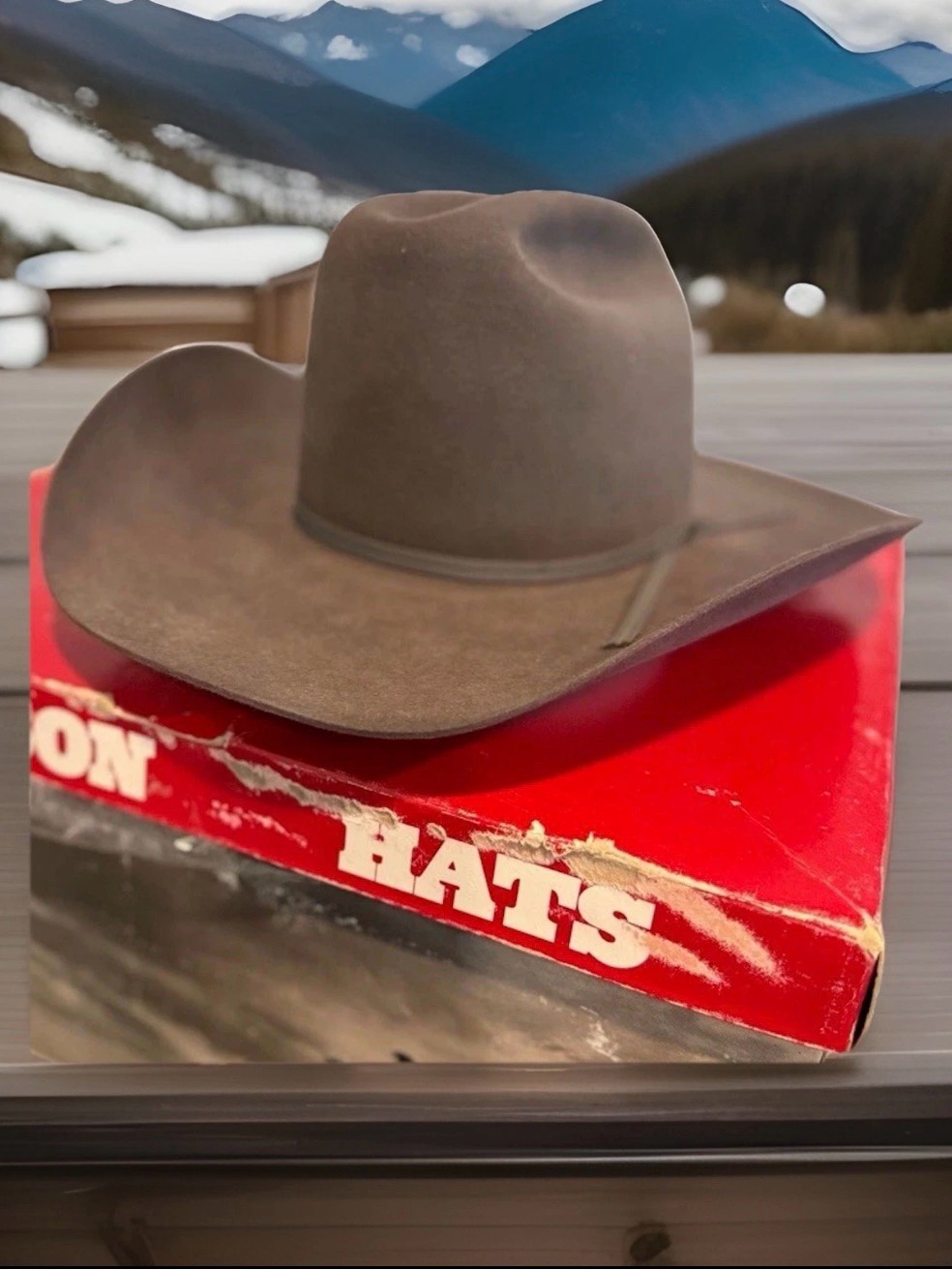 Stetson Rancher Cowboy Hat 4x Beaver Felt 7 1/4 Bullet Brown Vintage W/ Box
